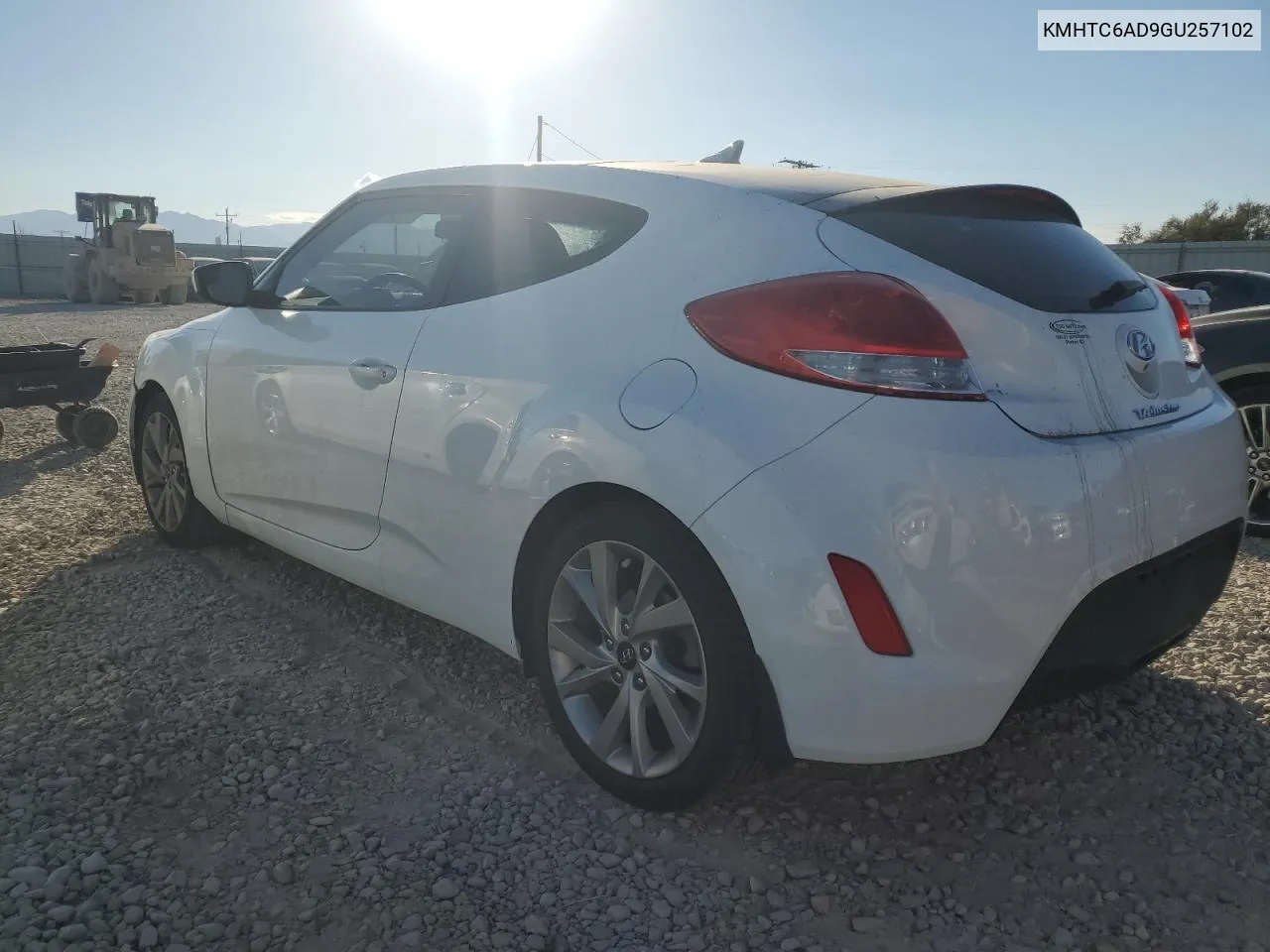 2016 Hyundai Veloster VIN: KMHTC6AD9GU257102 Lot: 76329424