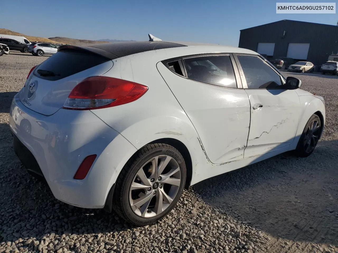 2016 Hyundai Veloster VIN: KMHTC6AD9GU257102 Lot: 76329424