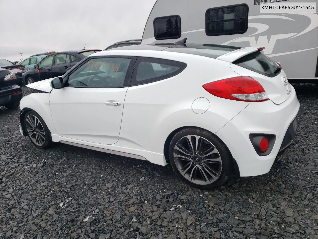 2016 Hyundai Veloster Turbo VIN: KMHTC6AE6GU271645 Lot: 77475734