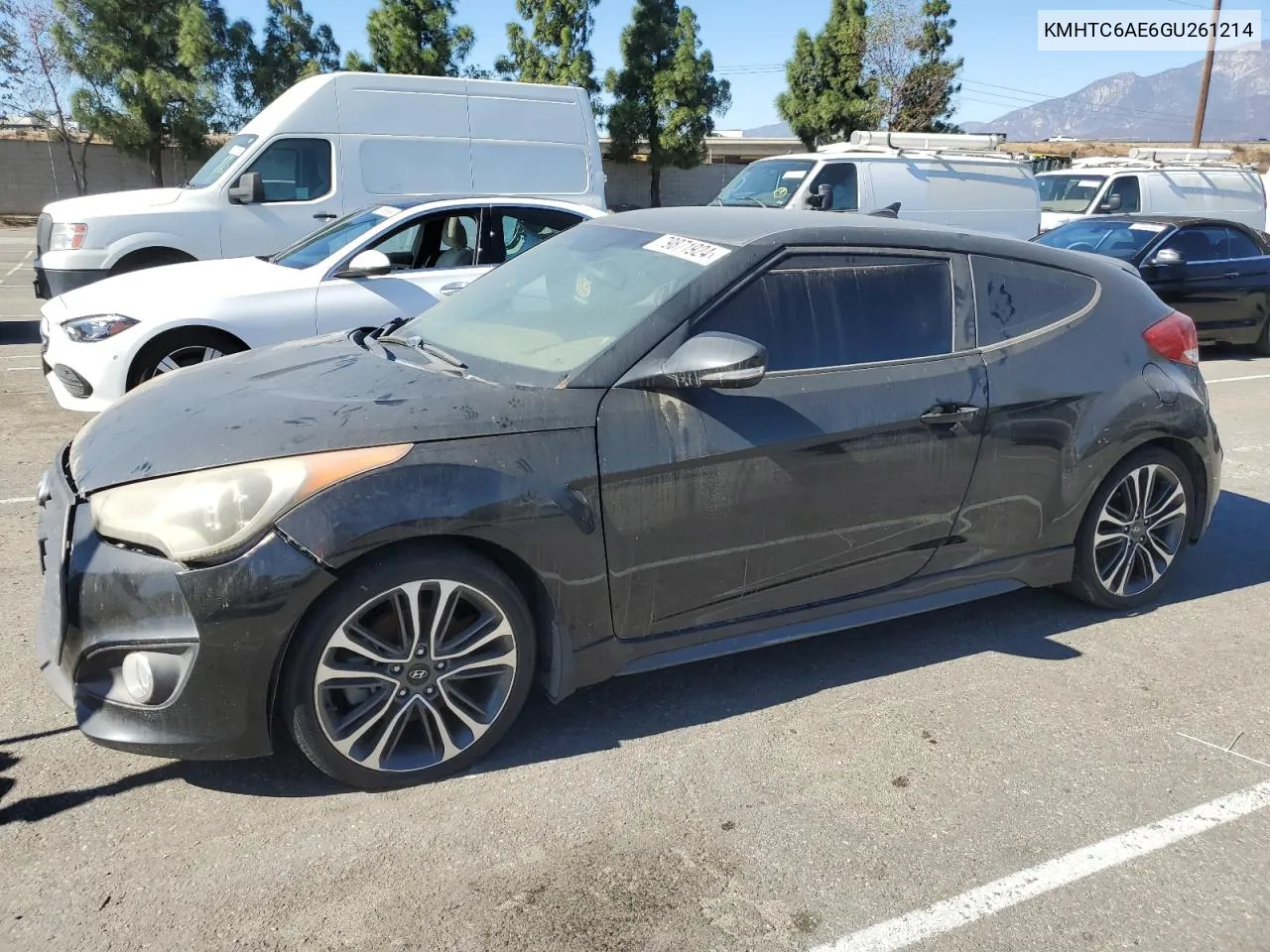 2016 Hyundai Veloster Turbo VIN: KMHTC6AE6GU261214 Lot: 79871924