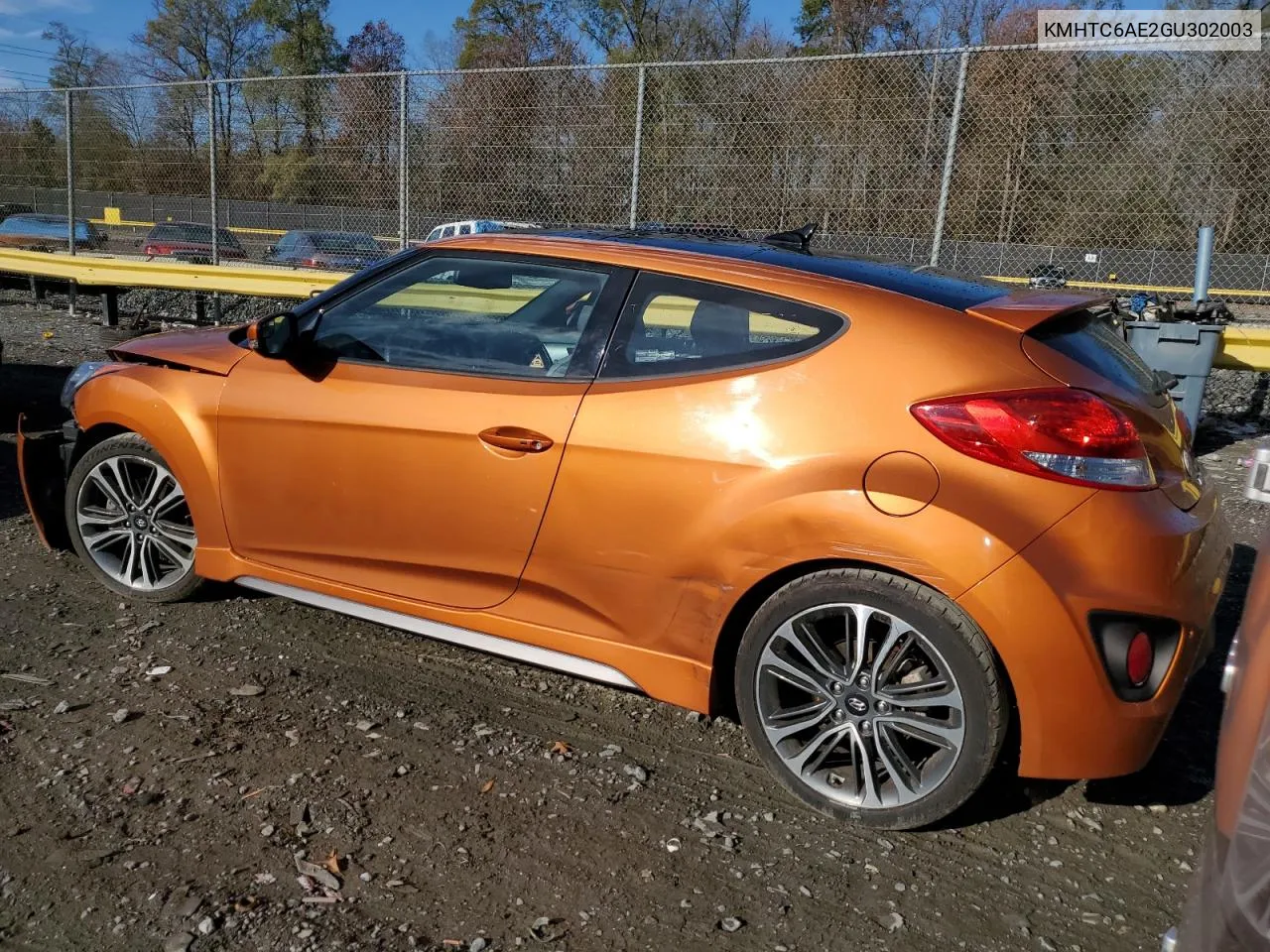 2016 Hyundai Veloster Turbo VIN: KMHTC6AE2GU302003 Lot: 80200724