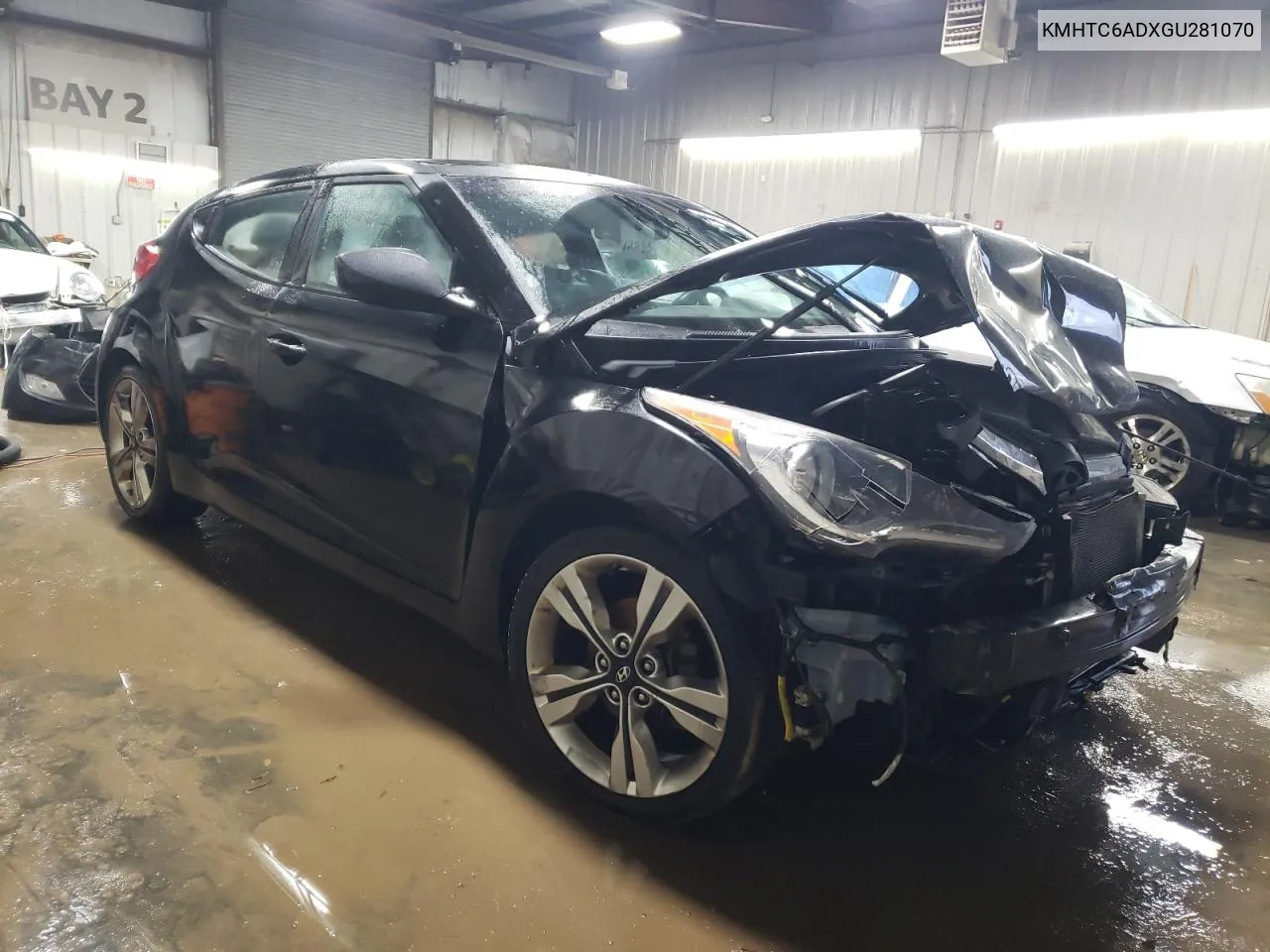 2016 Hyundai Veloster VIN: KMHTC6ADXGU281070 Lot: 80631974