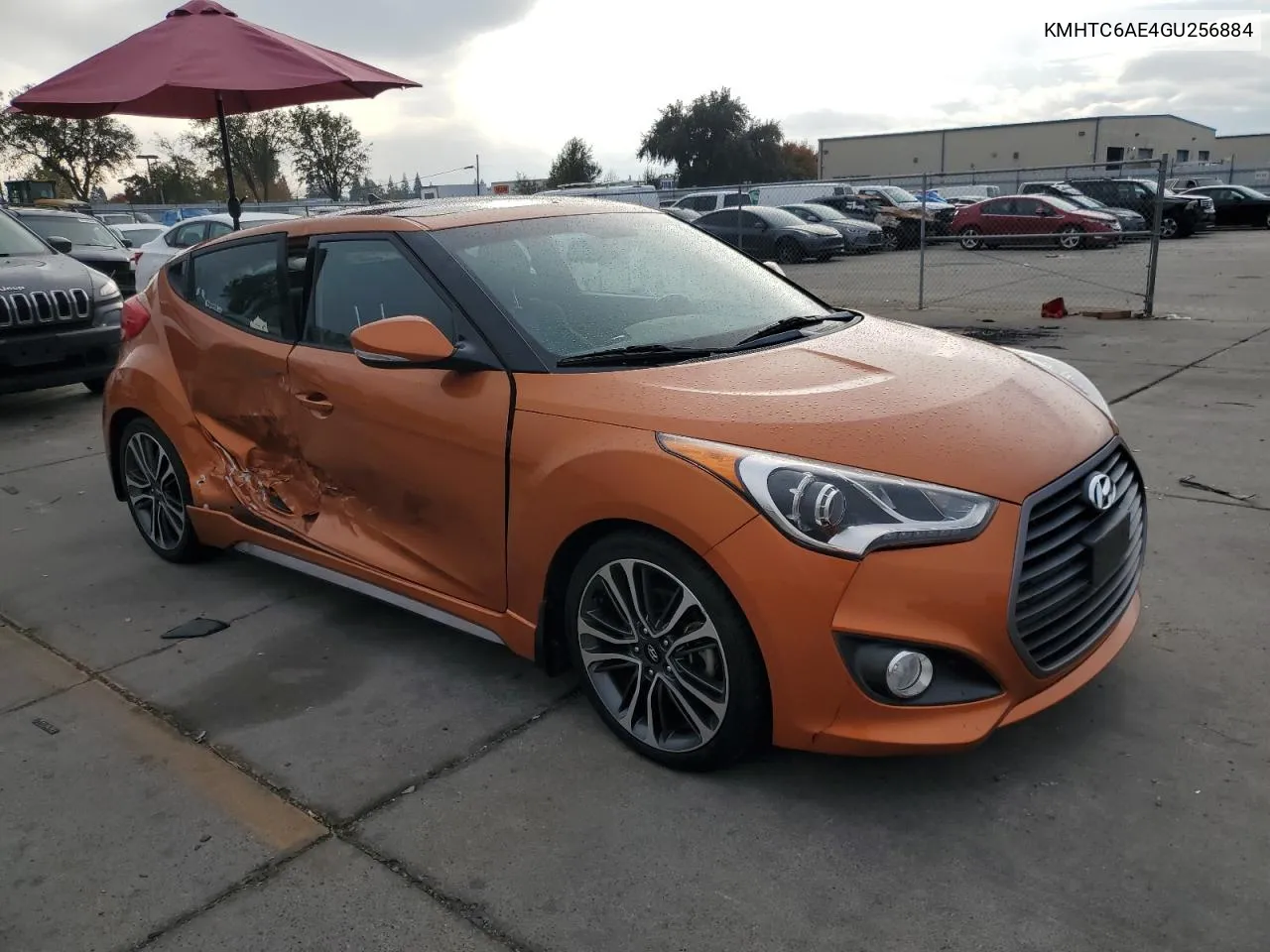 2016 Hyundai Veloster Turbo VIN: KMHTC6AE4GU256884 Lot: 80748304