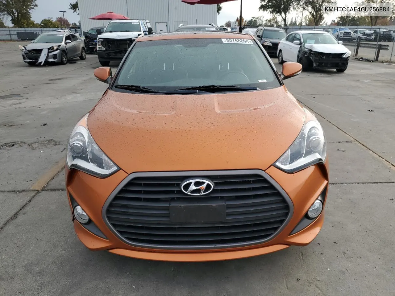 2016 Hyundai Veloster Turbo VIN: KMHTC6AE4GU256884 Lot: 80748304