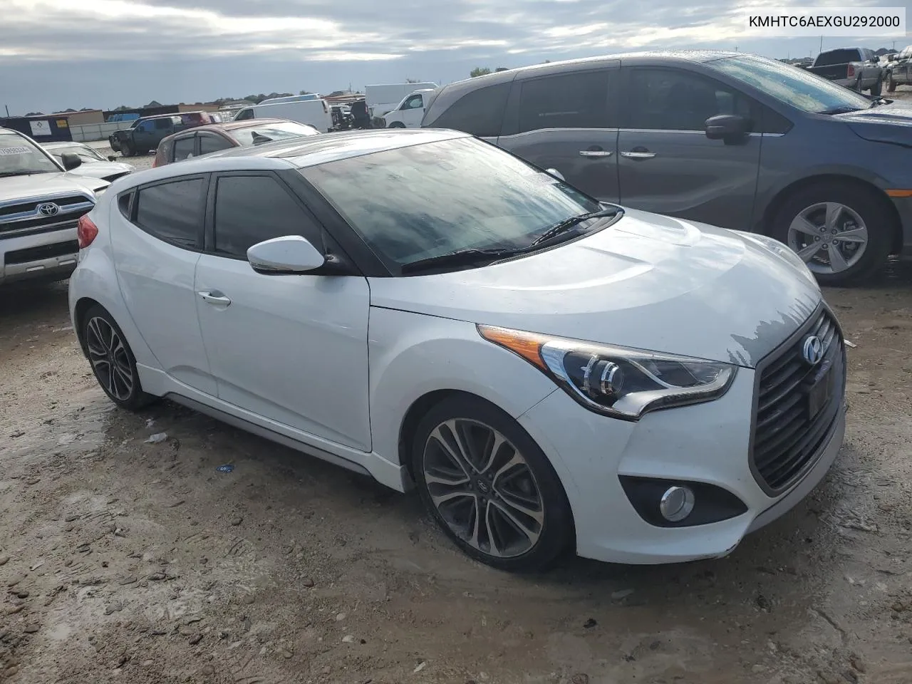 2016 Hyundai Veloster Turbo VIN: KMHTC6AEXGU292000 Lot: 81050334