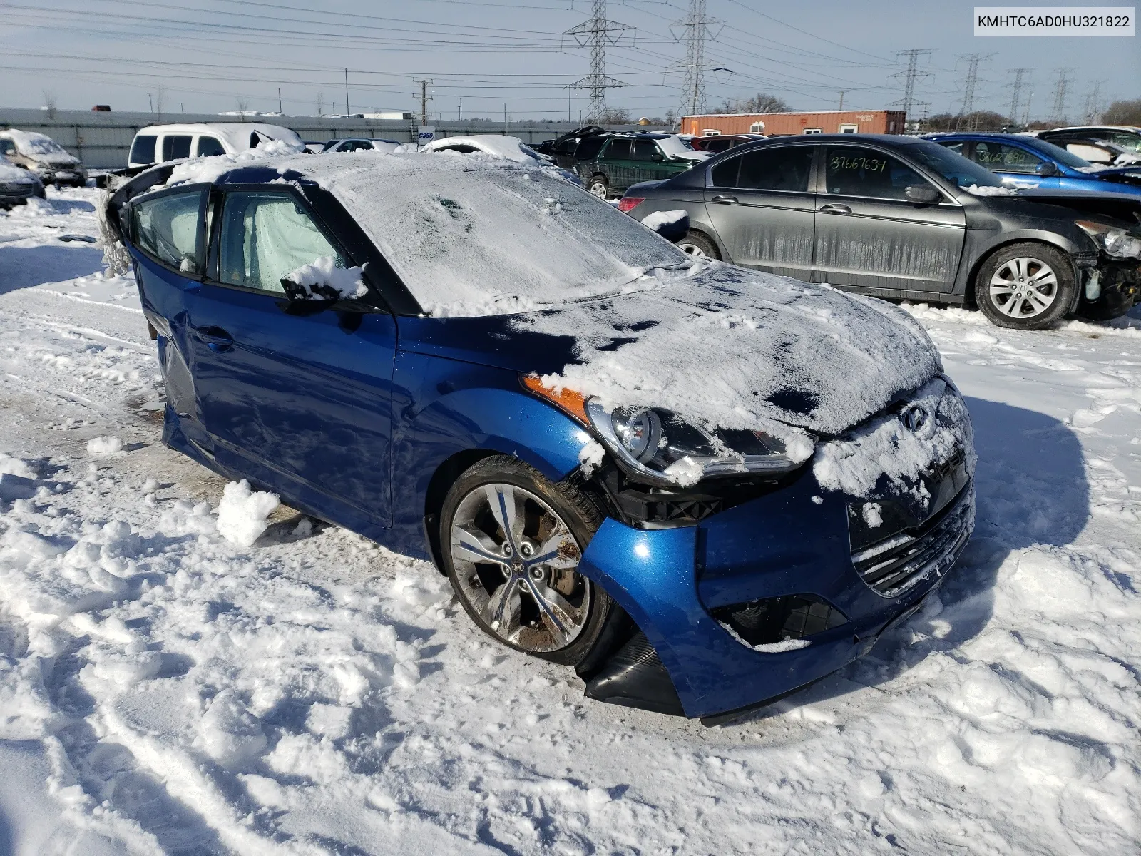 2017 Hyundai Veloster VIN: KMHTC6AD0HU321822 Lot: 39071464