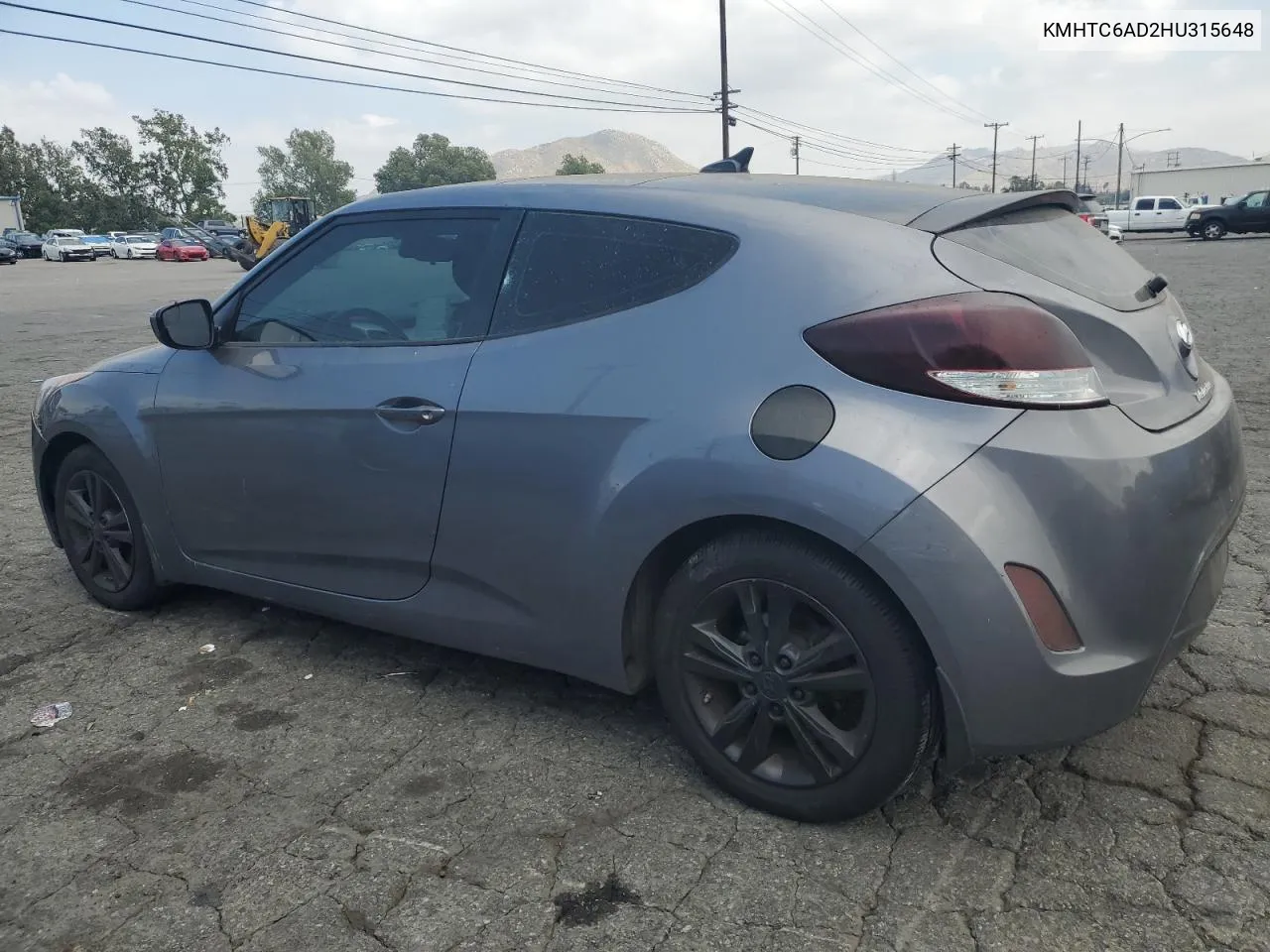 2017 Hyundai Veloster VIN: KMHTC6AD2HU315648 Lot: 56493184