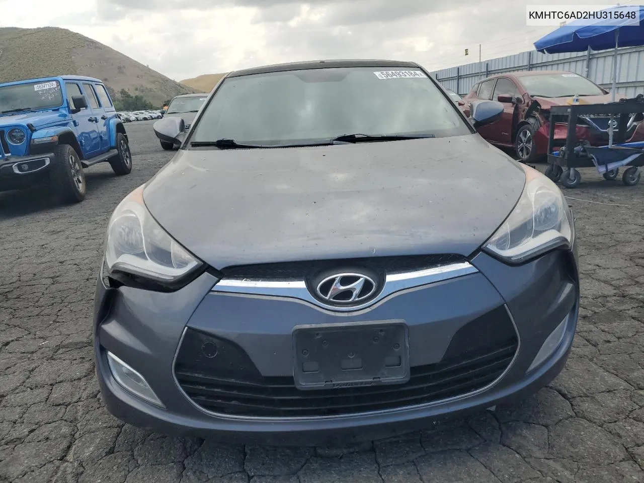 2017 Hyundai Veloster VIN: KMHTC6AD2HU315648 Lot: 56493184