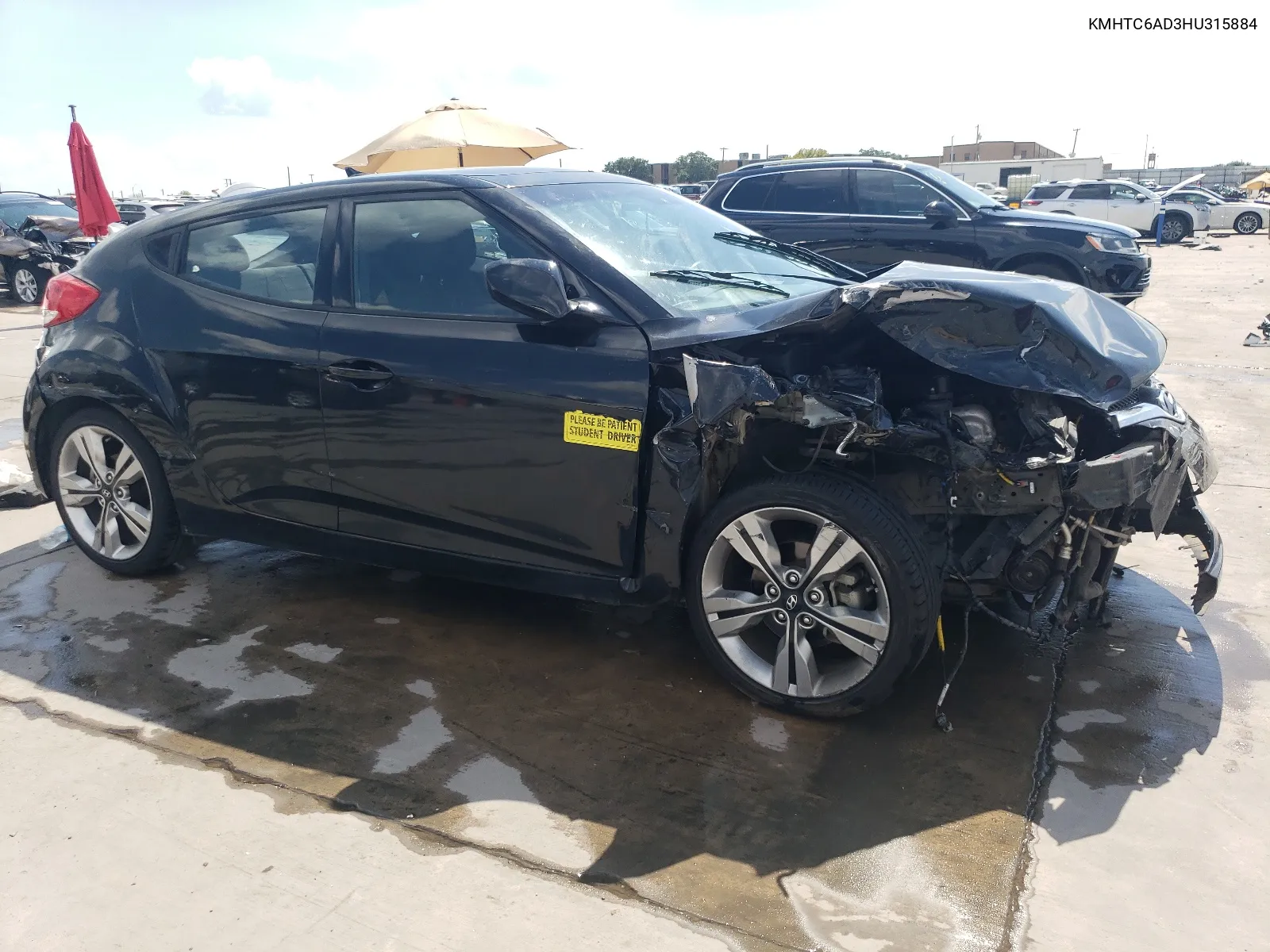 2017 Hyundai Veloster VIN: KMHTC6AD3HU315884 Lot: 60749234