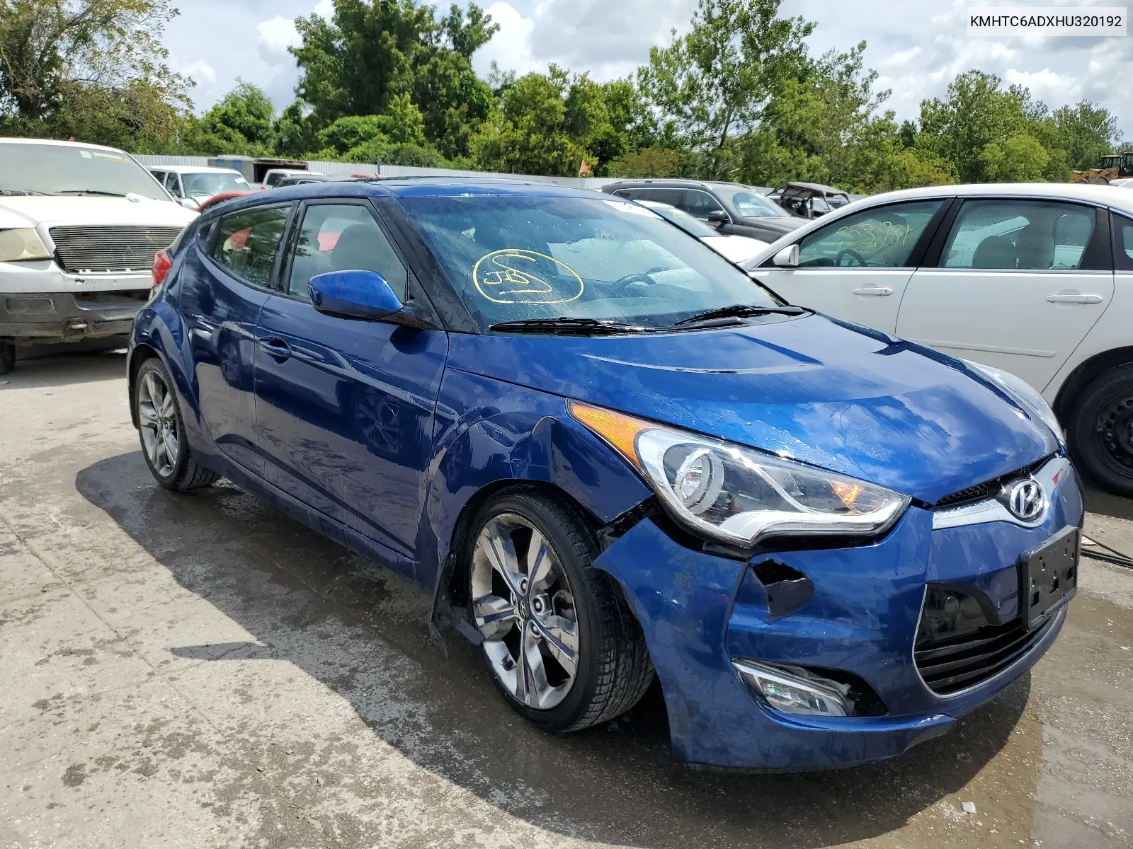 2017 Hyundai Veloster VIN: KMHTC6ADXHU320192 Lot: 66422444