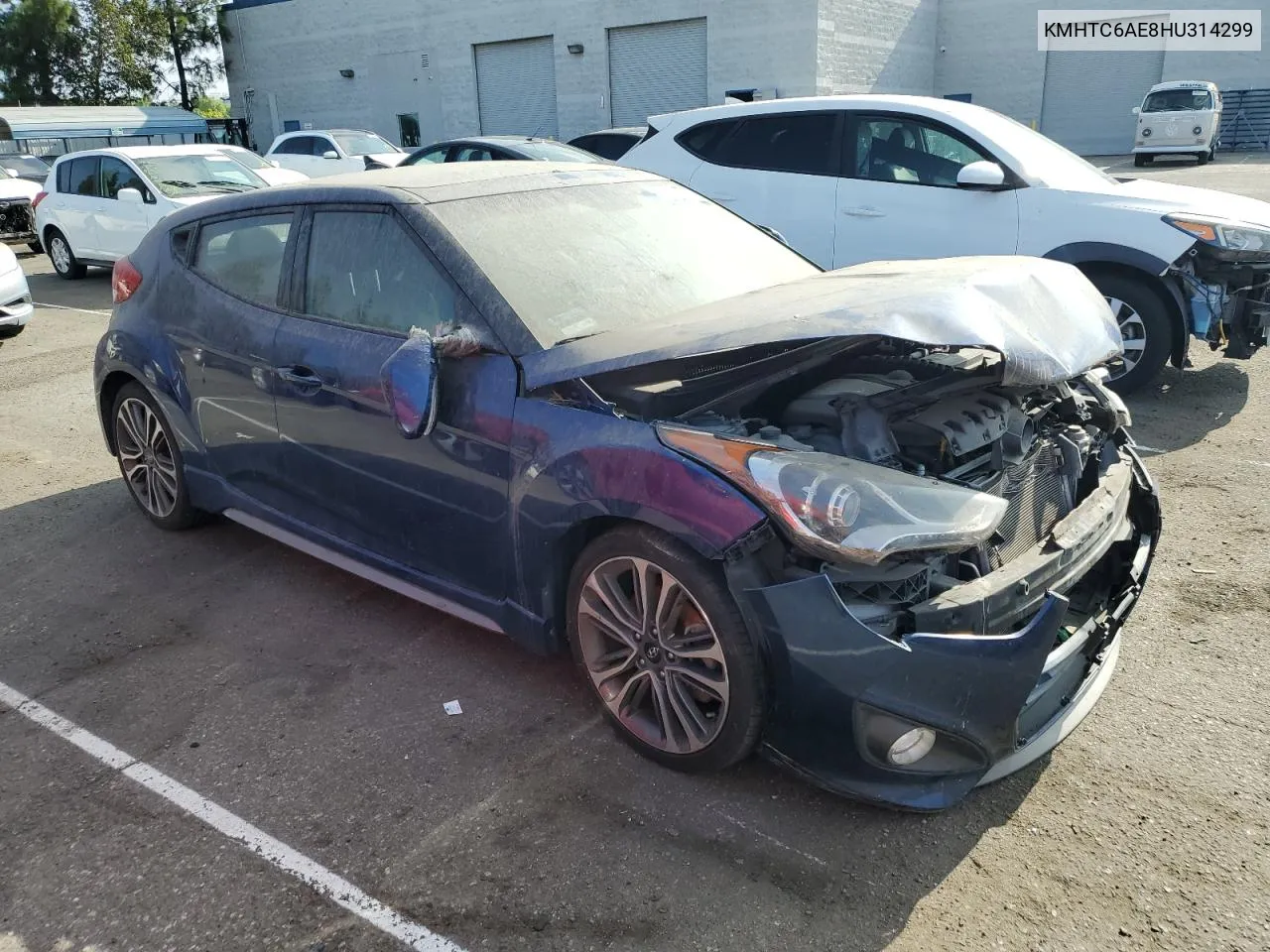 KMHTC6AE8HU314299 2017 Hyundai Veloster Turbo