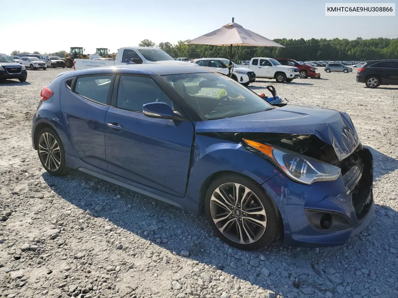 2017 Hyundai Veloster Turbo VIN: KMHTC6AE9HU308866 Lot: 69063244