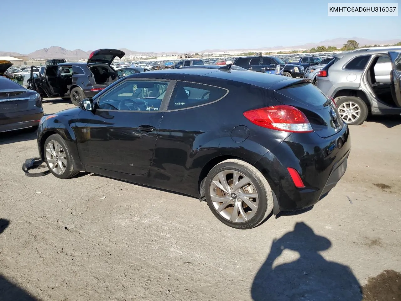 2017 Hyundai Veloster VIN: KMHTC6AD6HU316057 Lot: 70424574