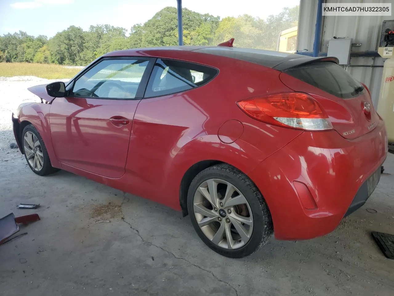 KMHTC6AD7HU322305 2017 Hyundai Veloster