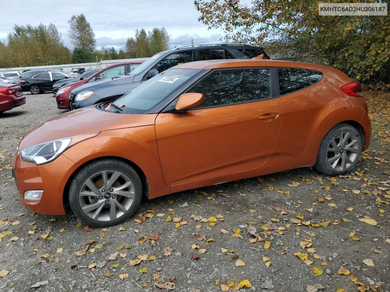 2017 Hyundai Veloster VIN: KMHTC6AD2HU306187 Lot: 72230894