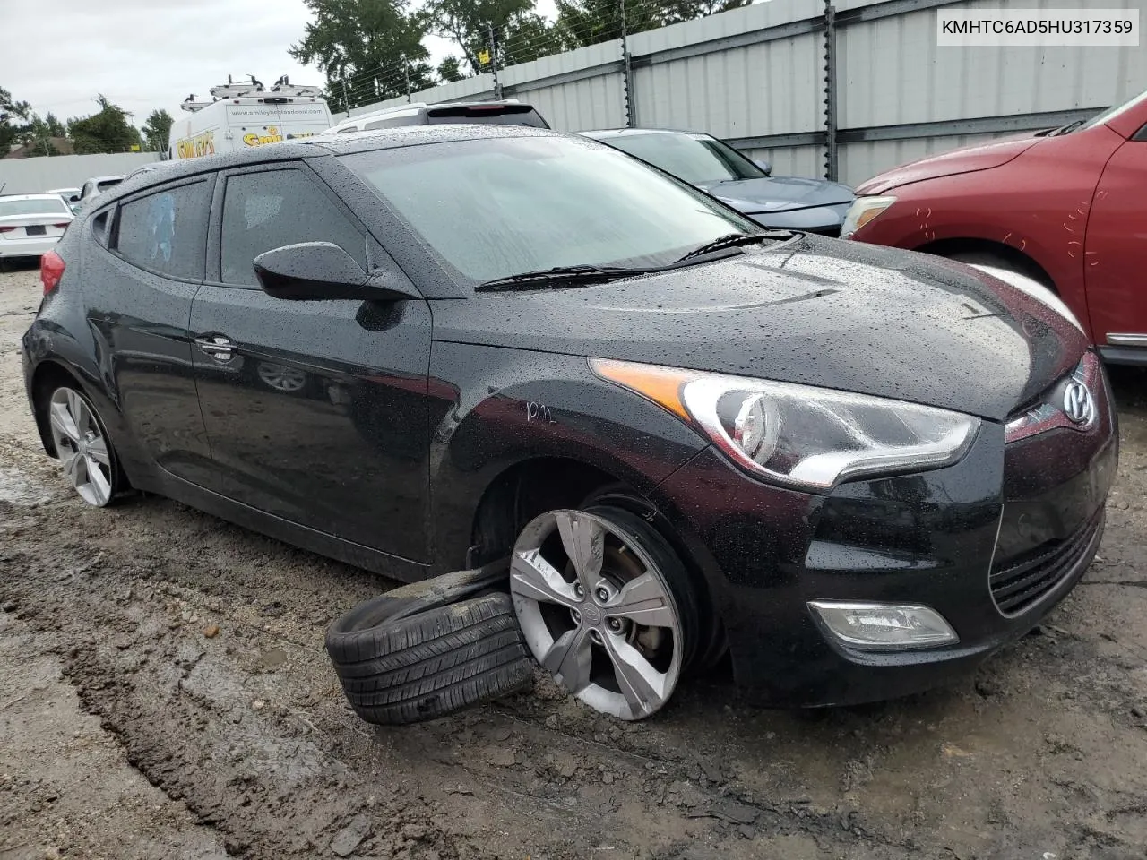 2017 Hyundai Veloster VIN: KMHTC6AD5HU317359 Lot: 72613144