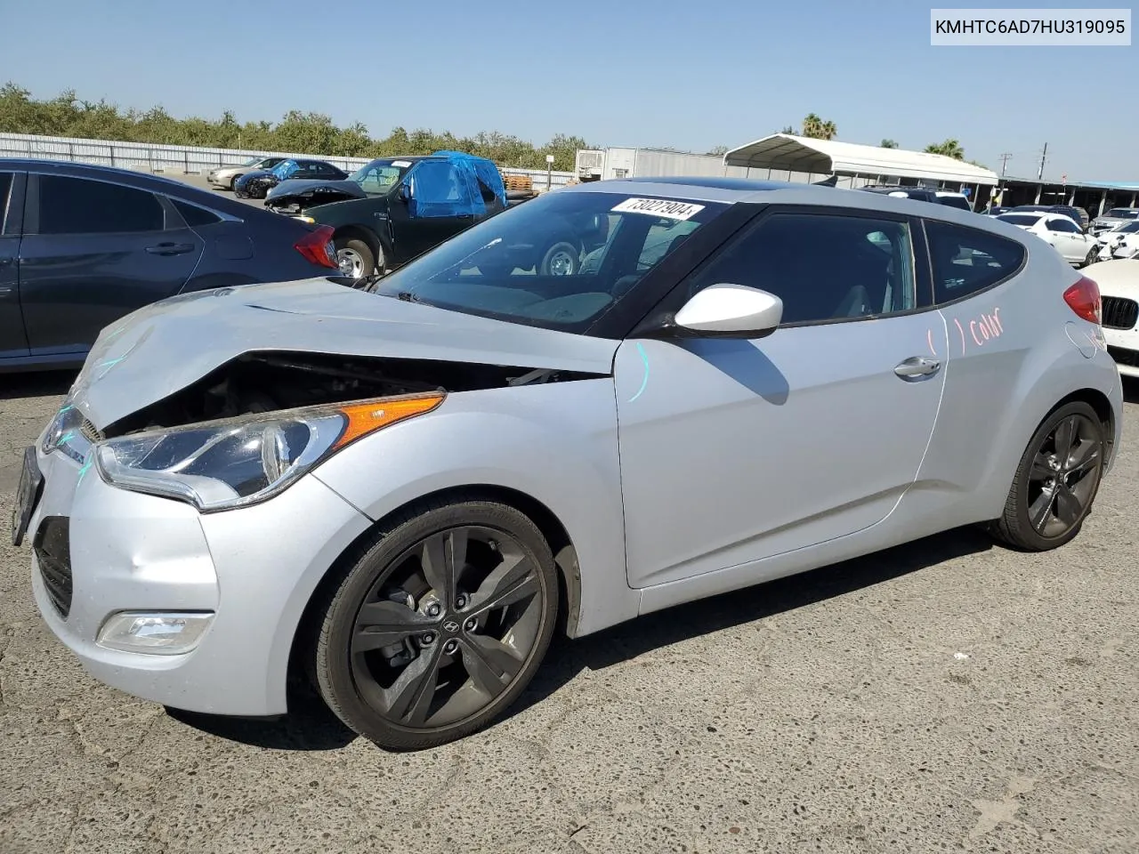 2017 Hyundai Veloster VIN: KMHTC6AD7HU319095 Lot: 73027904