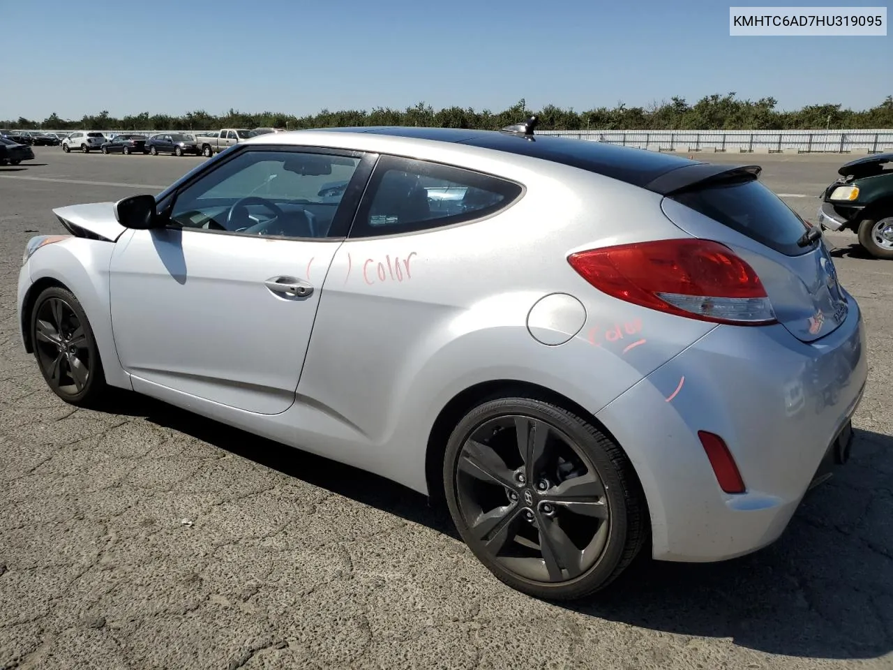 2017 Hyundai Veloster VIN: KMHTC6AD7HU319095 Lot: 73027904