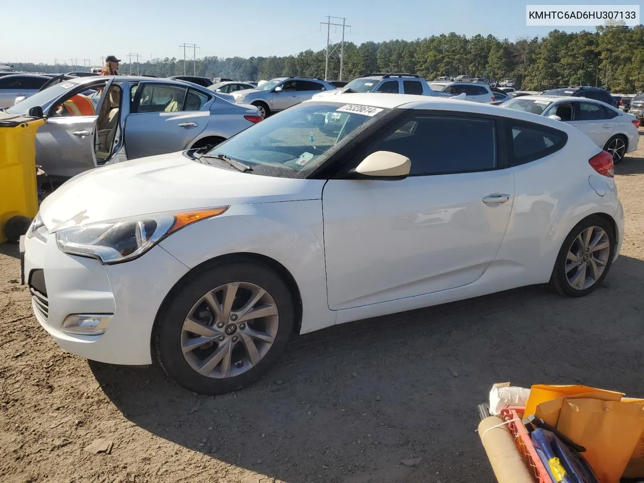 2017 Hyundai Veloster VIN: KMHTC6AD6HU307133 Lot: 75328614