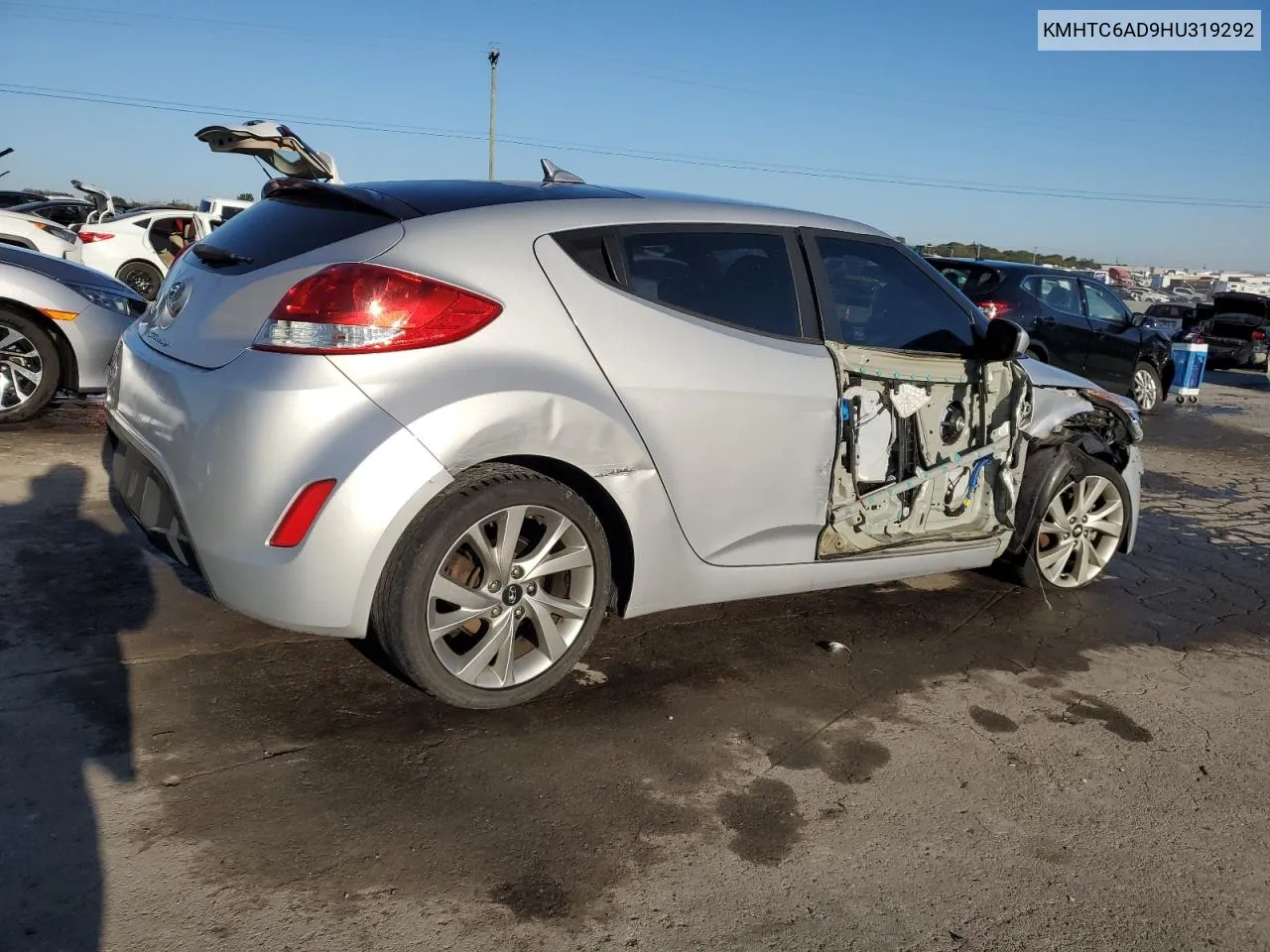 2017 Hyundai Veloster VIN: KMHTC6AD9HU319292 Lot: 75811954