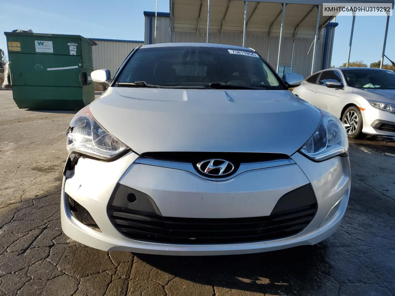 2017 Hyundai Veloster VIN: KMHTC6AD9HU319292 Lot: 75811954