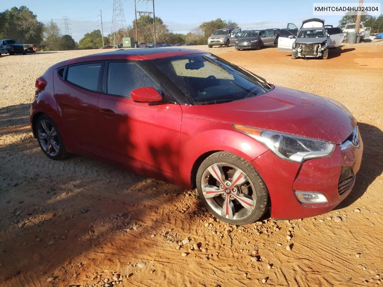 2017 Hyundai Veloster VIN: KMHTC6AD4HU324304 Lot: 75918974