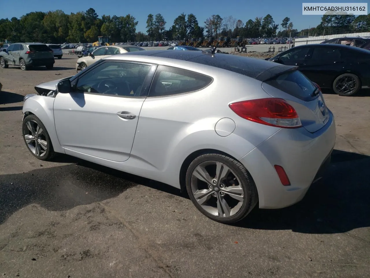 2017 Hyundai Veloster VIN: KMHTC6AD3HU316162 Lot: 76616464