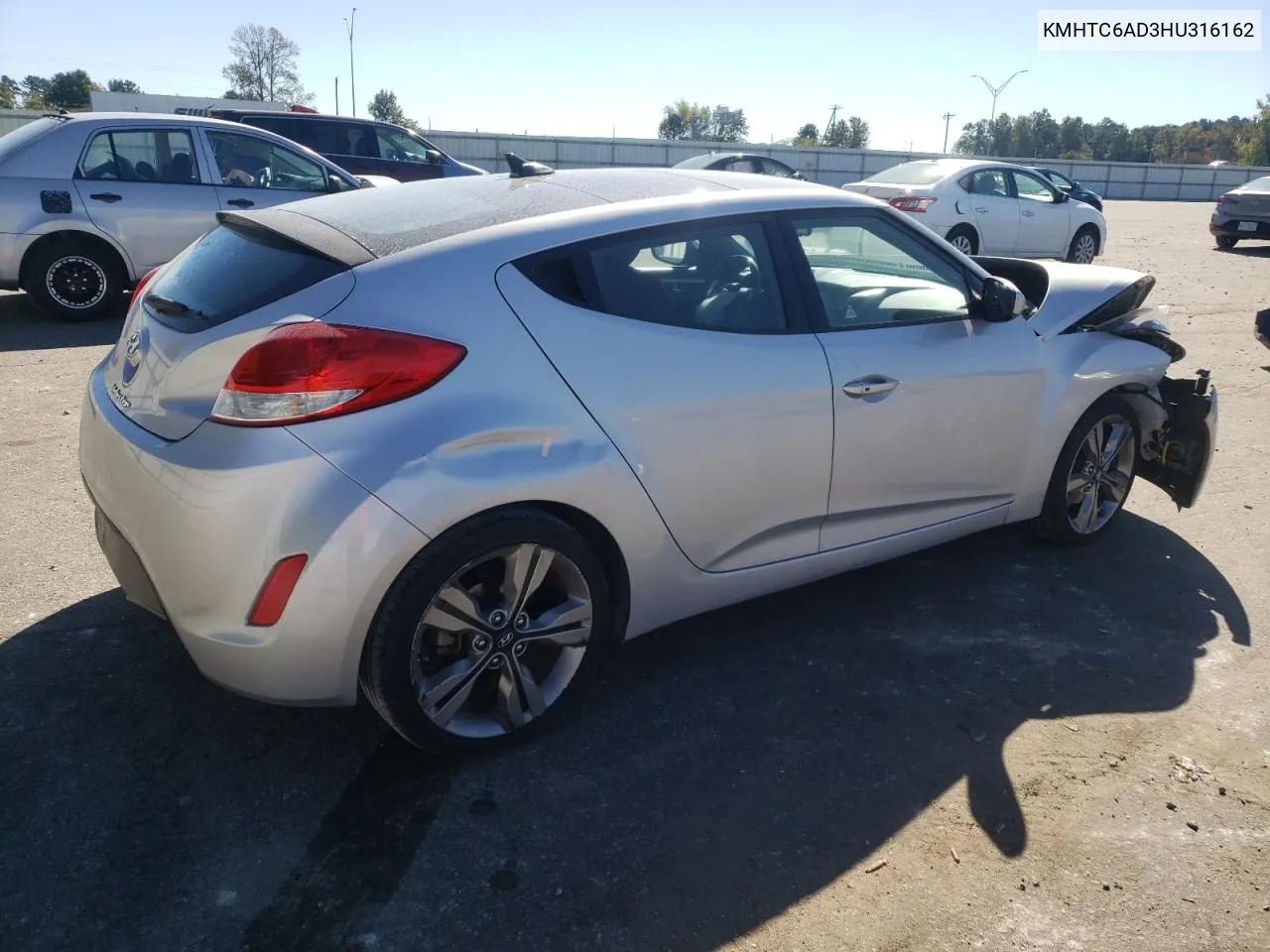 2017 Hyundai Veloster VIN: KMHTC6AD3HU316162 Lot: 76616464