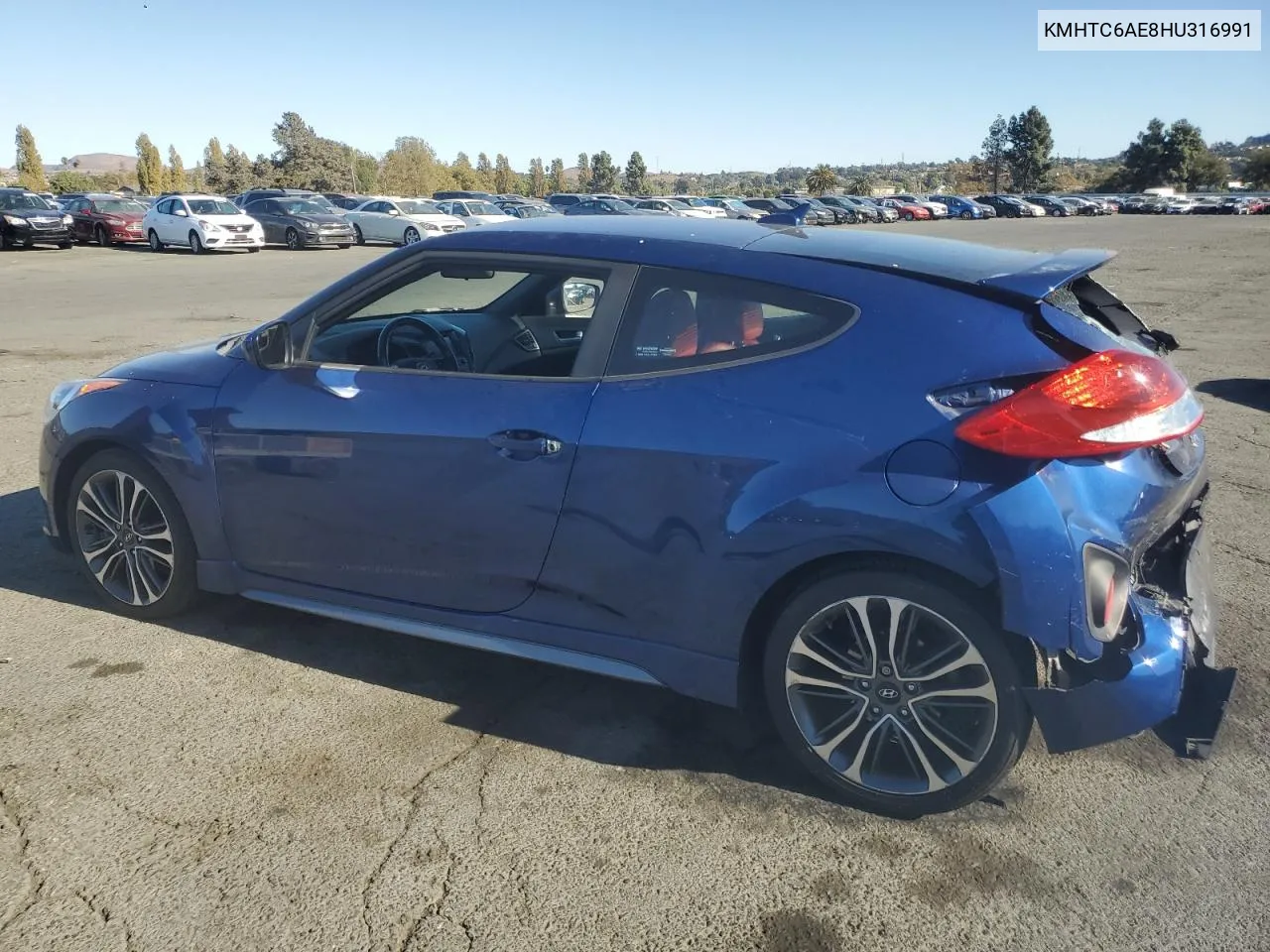 2017 Hyundai Veloster Turbo VIN: KMHTC6AE8HU316991 Lot: 78545564