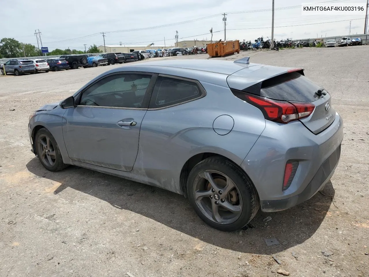 2019 Hyundai Veloster Base VIN: KMHTG6AF4KU003196 Lot: 58080574