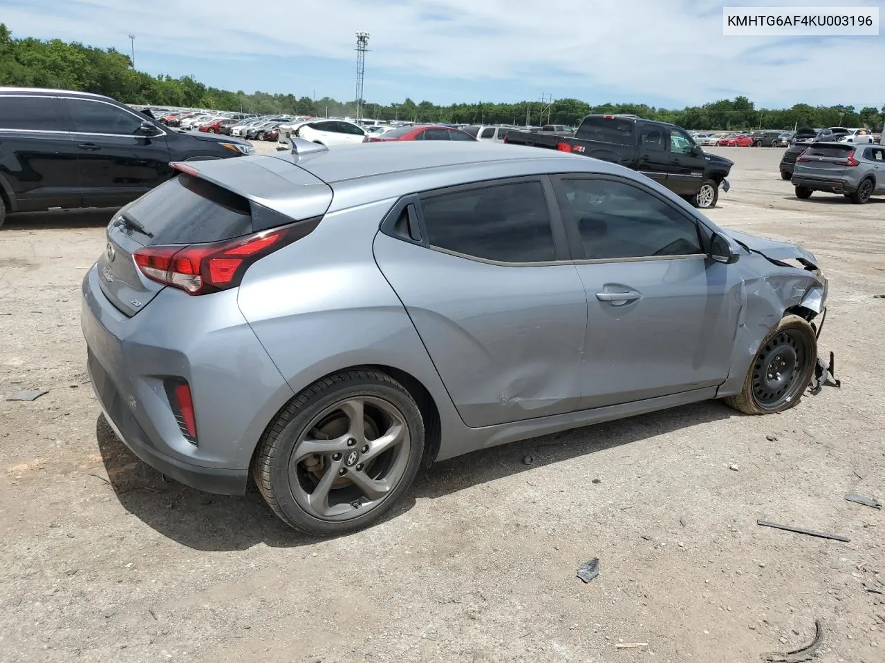 2019 Hyundai Veloster Base VIN: KMHTG6AF4KU003196 Lot: 58080574