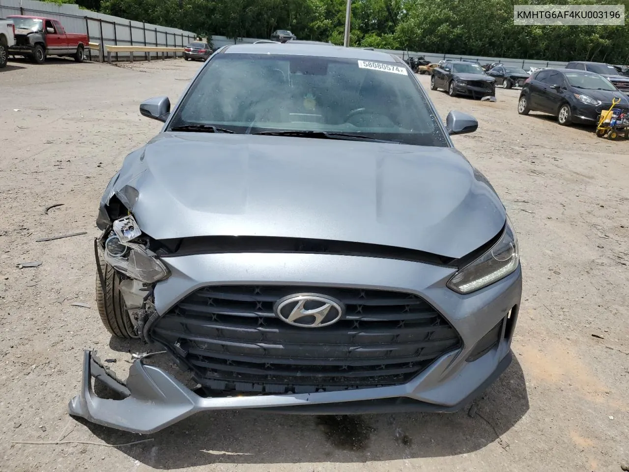 2019 Hyundai Veloster Base VIN: KMHTG6AF4KU003196 Lot: 58080574