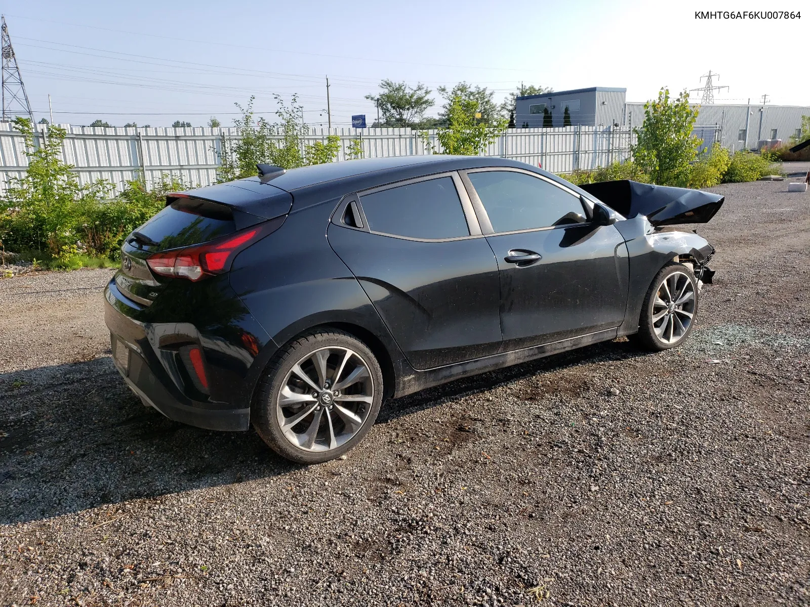 2019 Hyundai Veloster Base VIN: KMHTG6AF6KU007864 Lot: 62808783