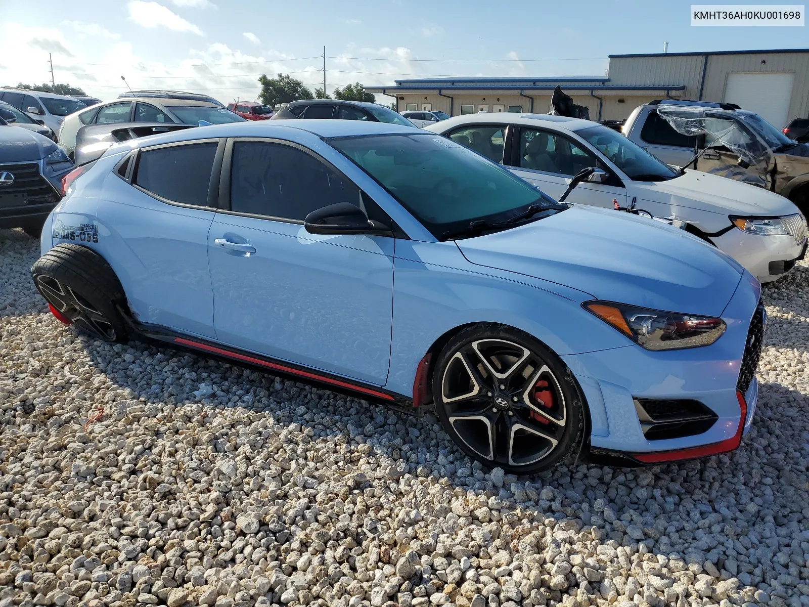 2019 Hyundai Veloster N VIN: KMHT36AH0KU001698 Lot: 63129924