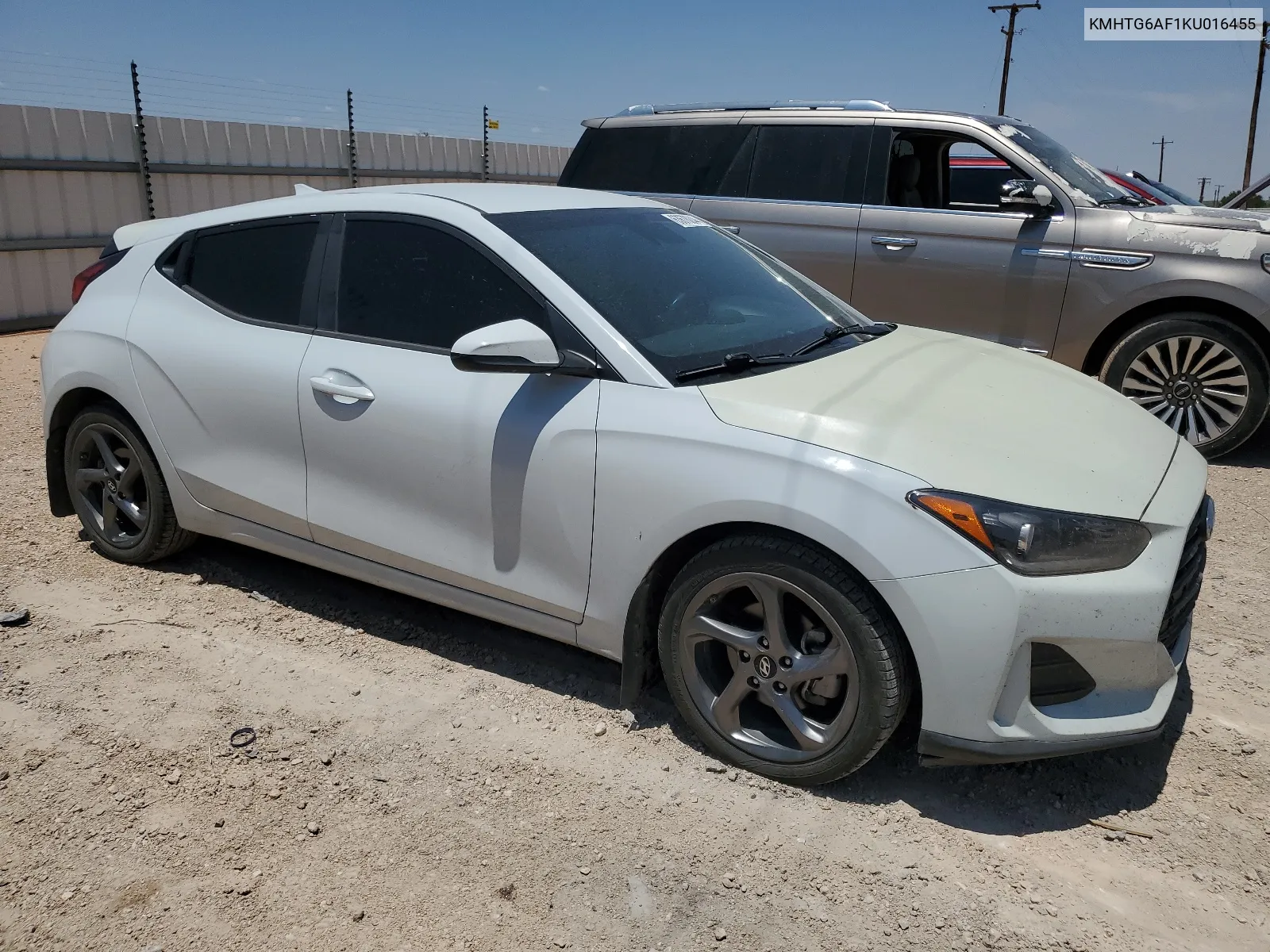 2019 Hyundai Veloster Base VIN: KMHTG6AF1KU016455 Lot: 63670244