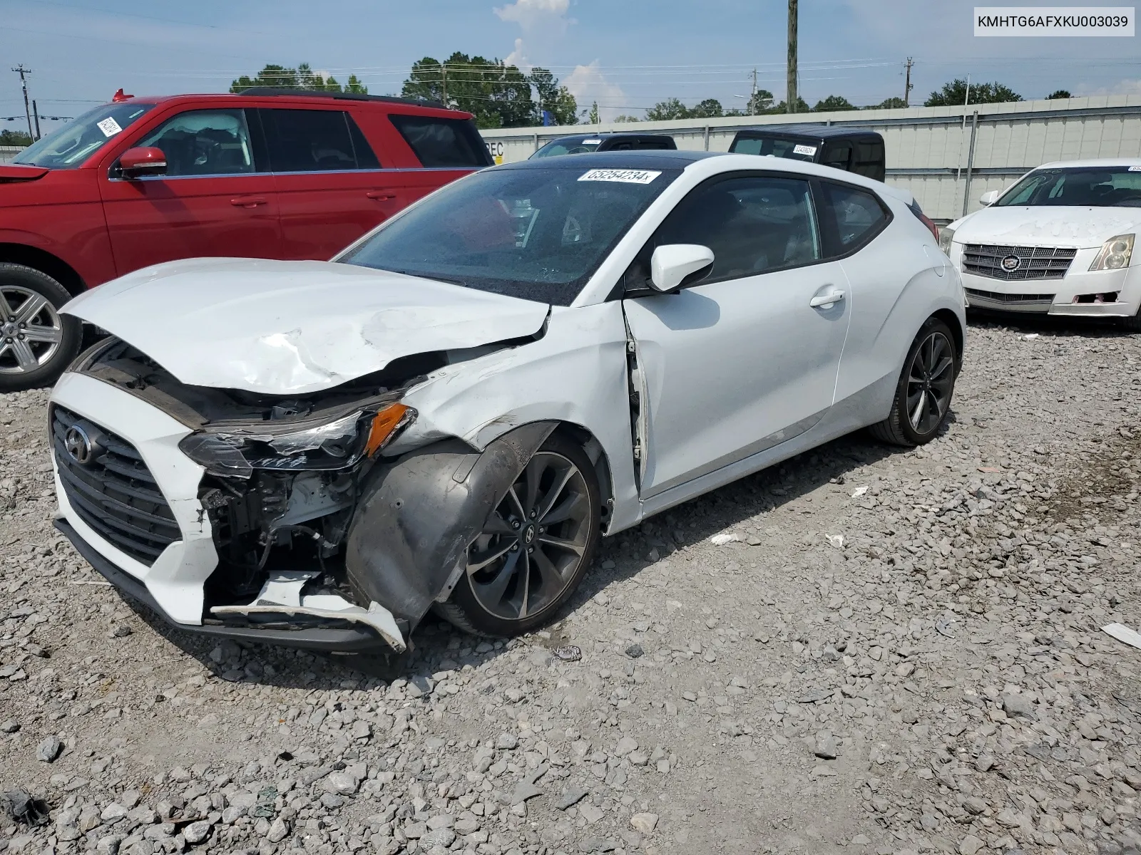 KMHTG6AFXKU003039 2019 Hyundai Veloster Base