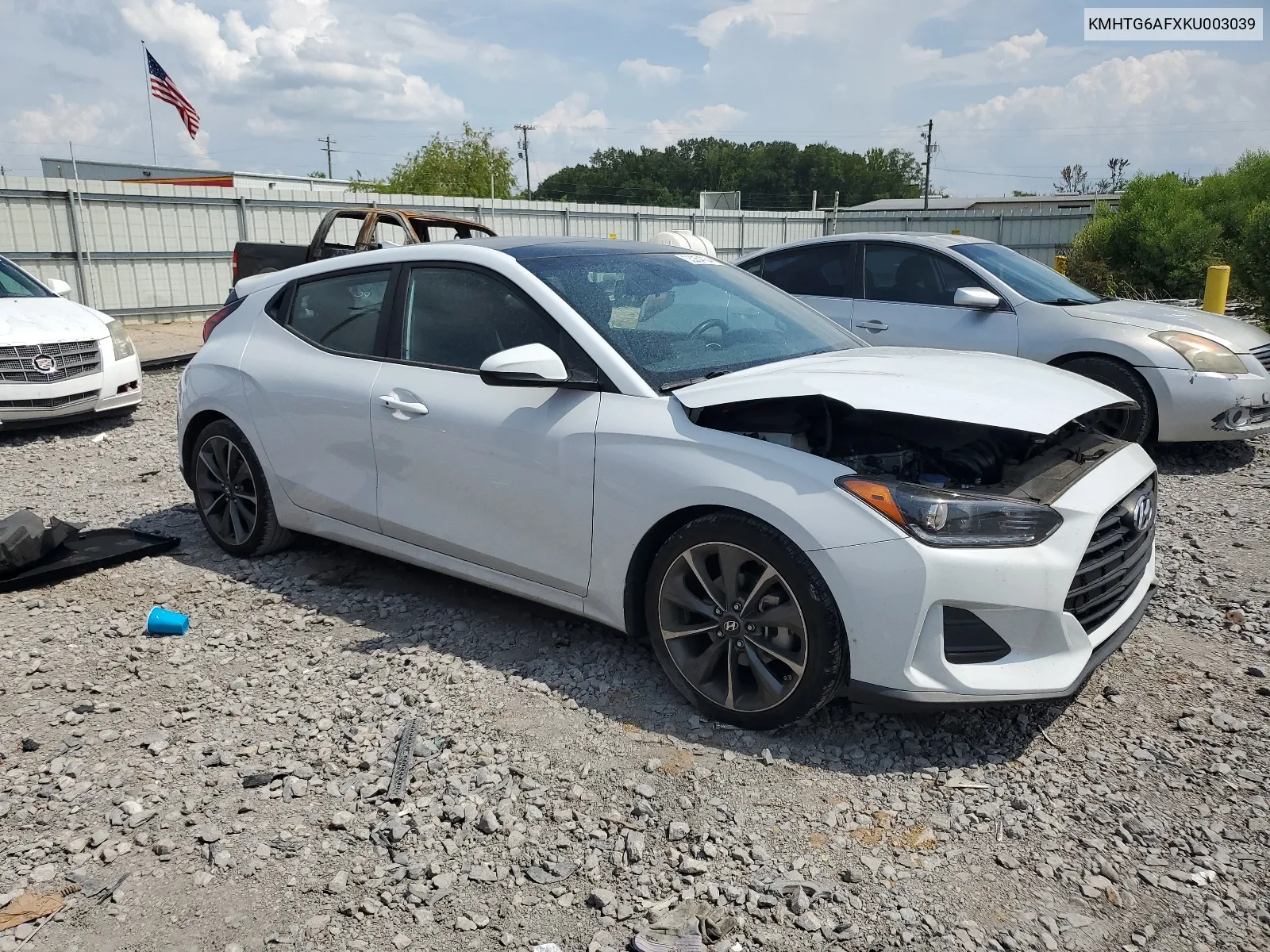 KMHTG6AFXKU003039 2019 Hyundai Veloster Base