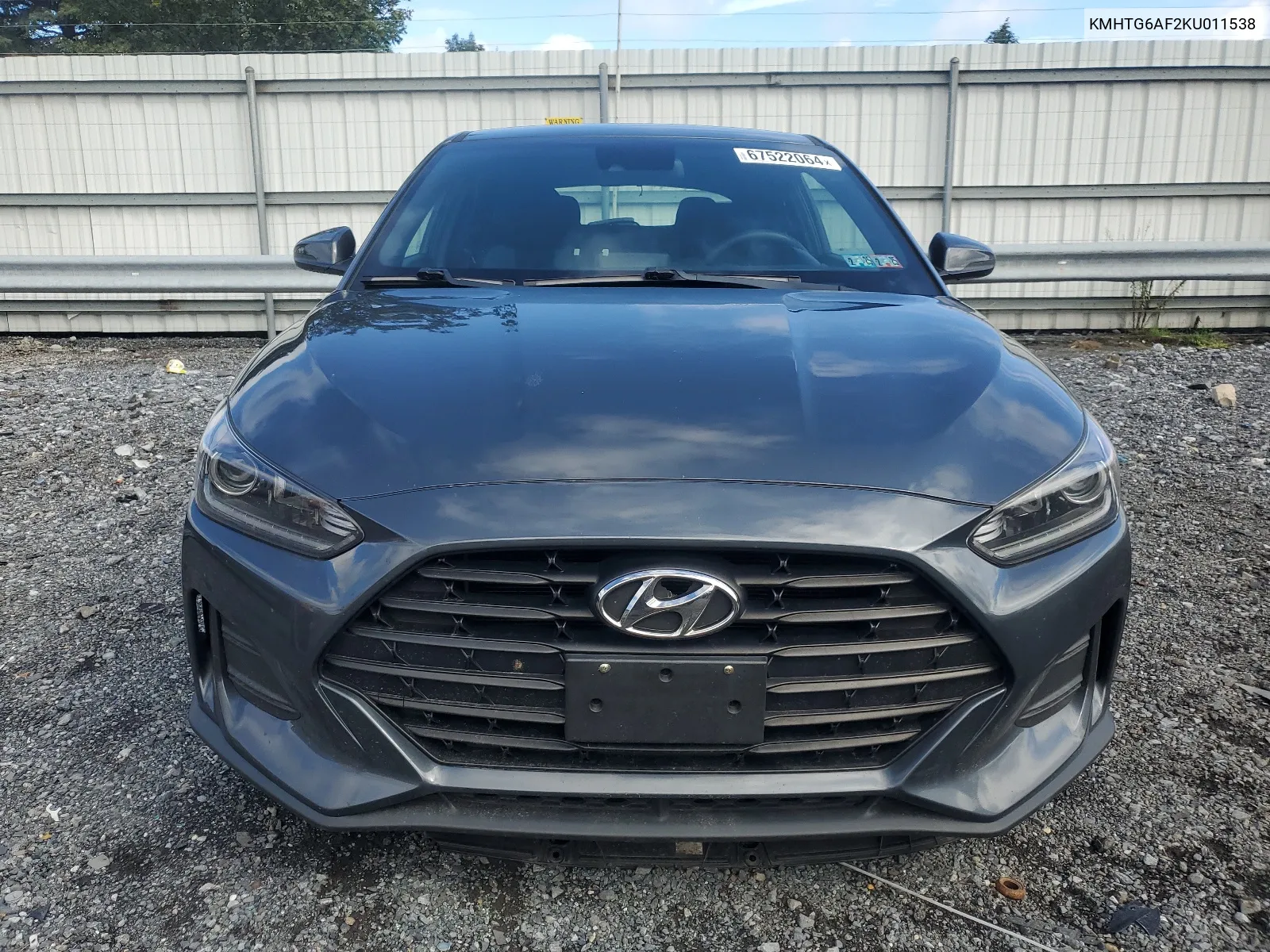 2019 Hyundai Veloster Base VIN: KMHTG6AF2KU011538 Lot: 67522064