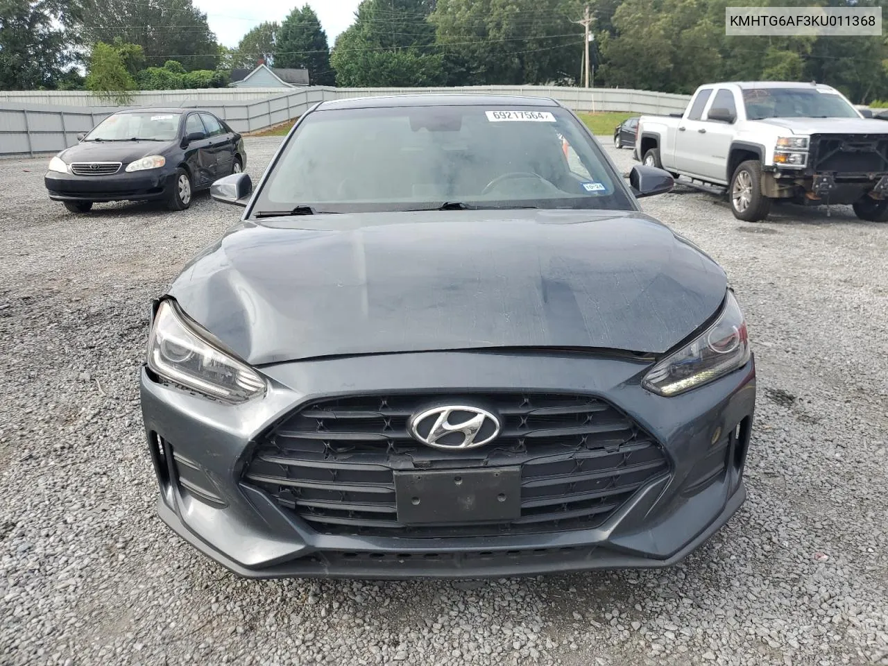 2019 Hyundai Veloster Base VIN: KMHTG6AF3KU011368 Lot: 69217564