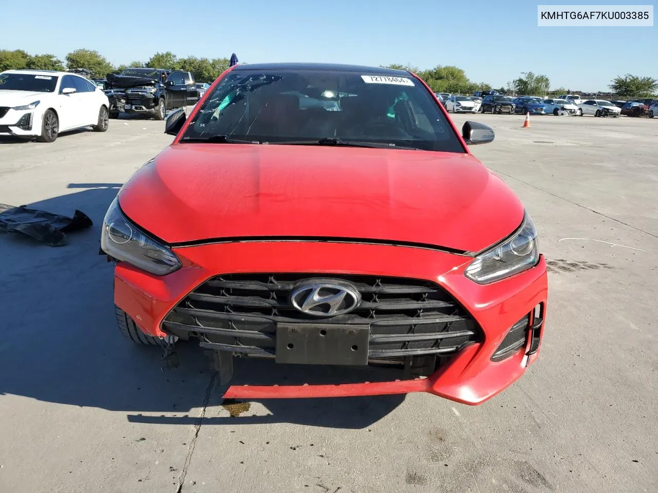 2019 Hyundai Veloster Base VIN: KMHTG6AF7KU003385 Lot: 72778464