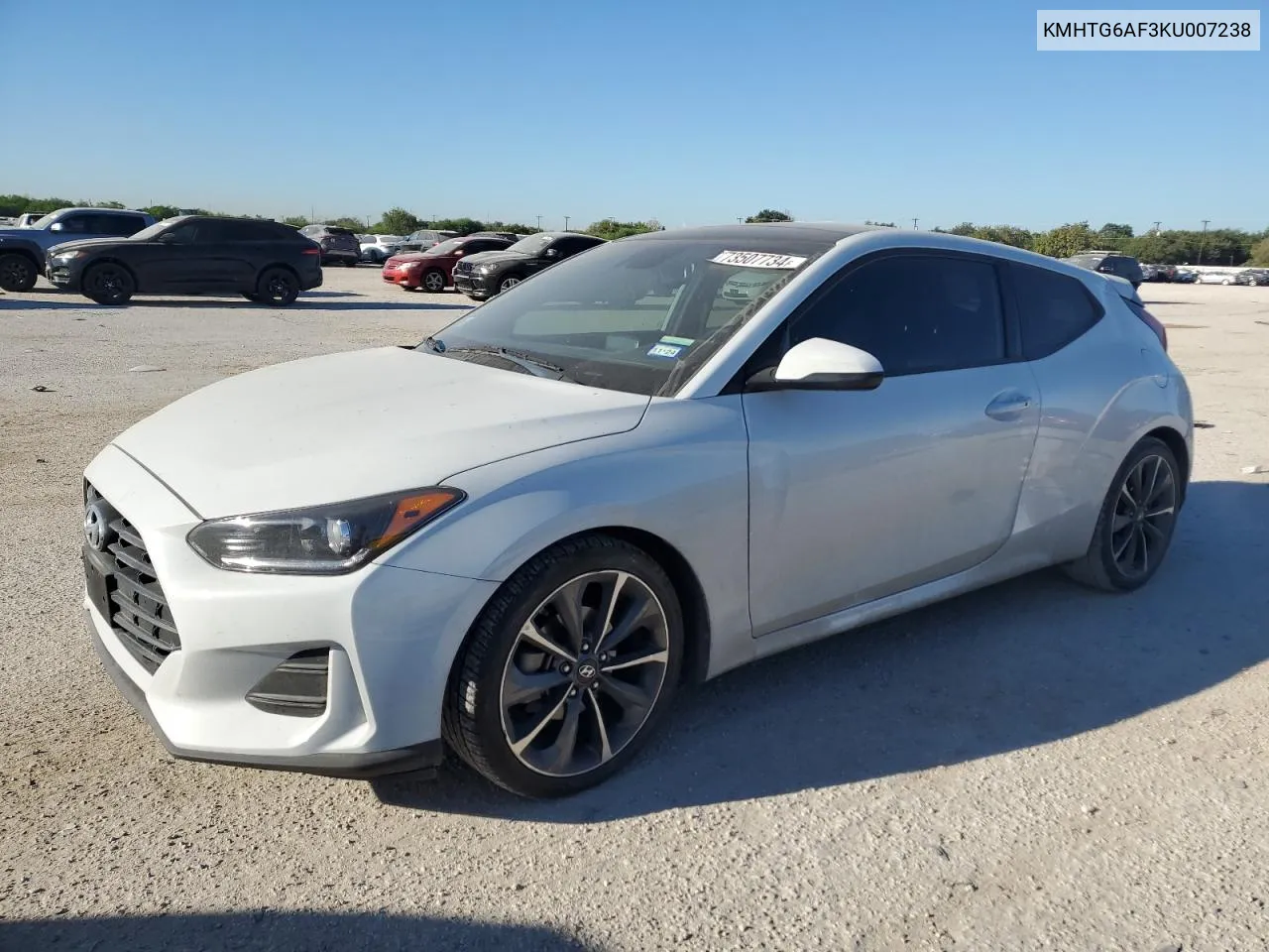 2019 Hyundai Veloster Base VIN: KMHTG6AF3KU007238 Lot: 73507734