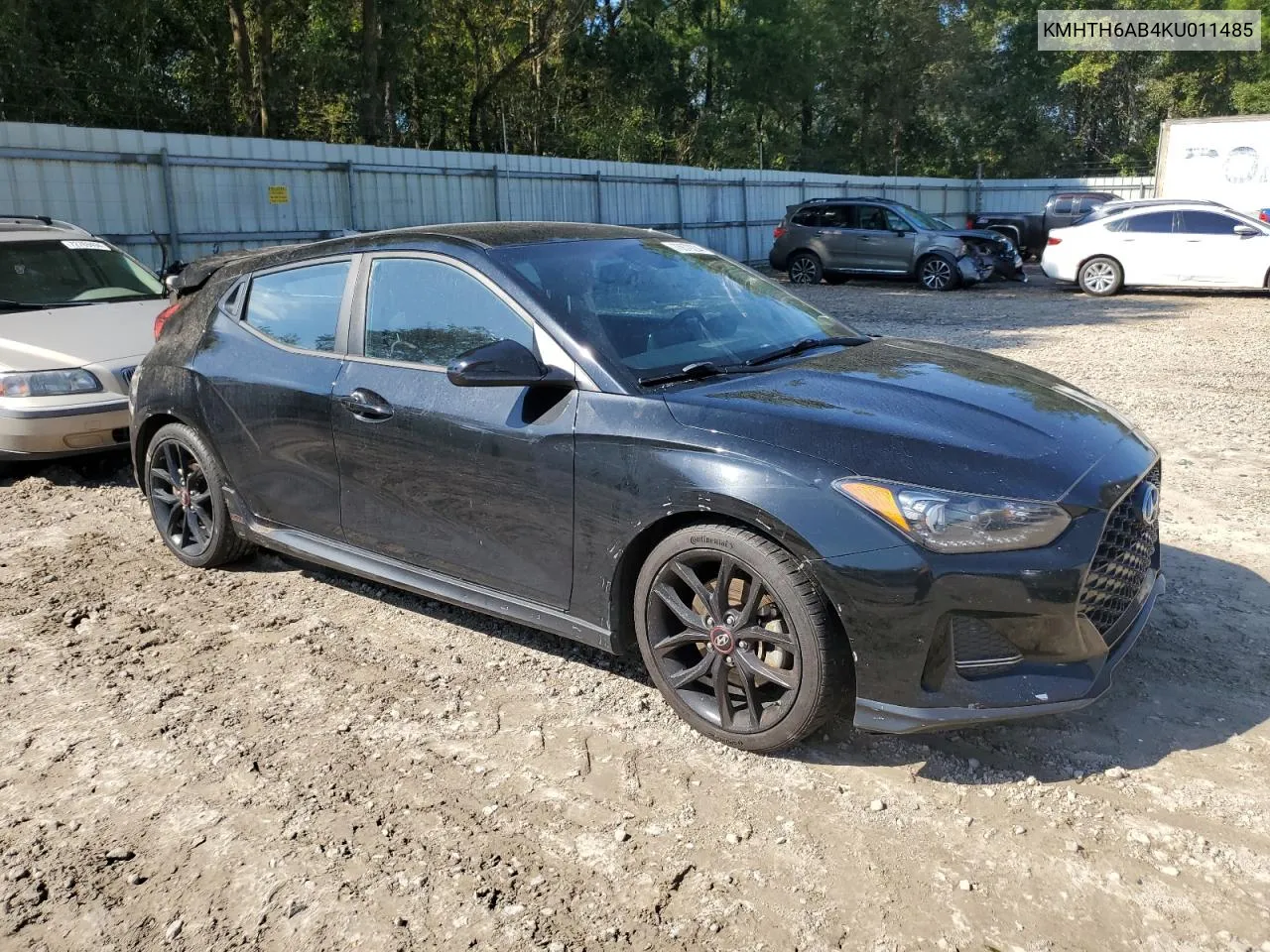 2019 Hyundai Veloster Turbo VIN: KMHTH6AB4KU011485 Lot: 73679204