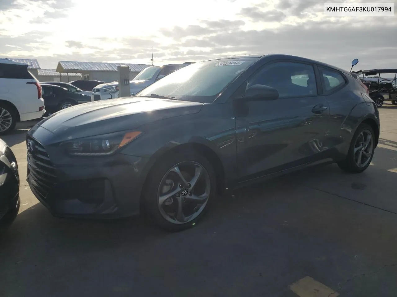 KMHTG6AF3KU017994 2019 Hyundai Veloster Base