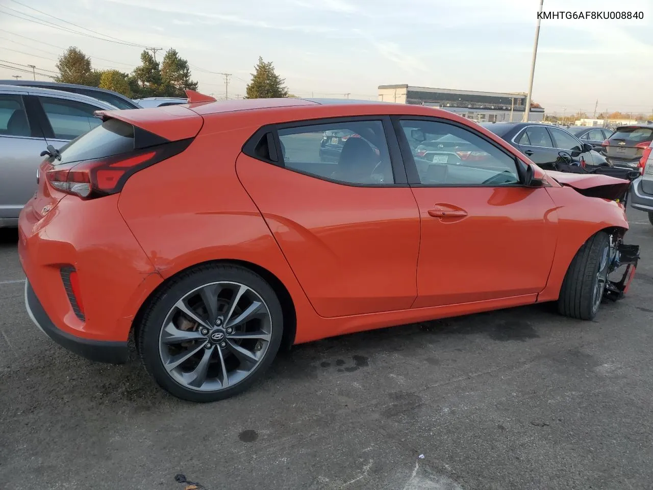 2019 Hyundai Veloster Base VIN: KMHTG6AF8KU008840 Lot: 78604104