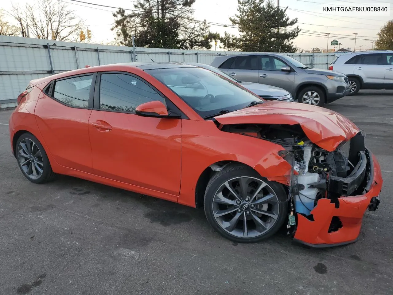 2019 Hyundai Veloster Base VIN: KMHTG6AF8KU008840 Lot: 78604104