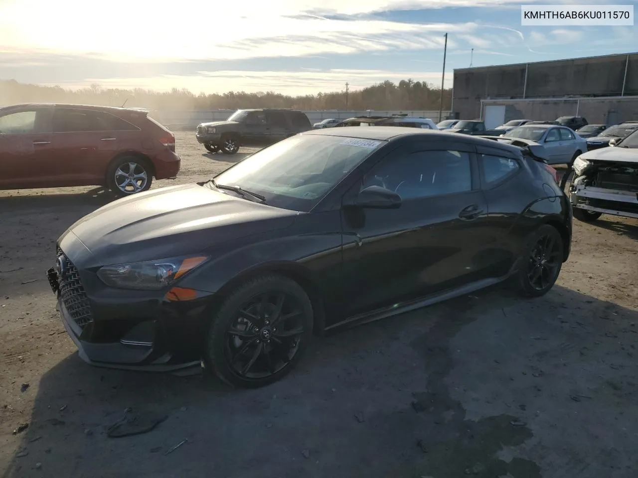 2019 Hyundai Veloster Turbo VIN: KMHTH6AB6KU011570 Lot: 79187734