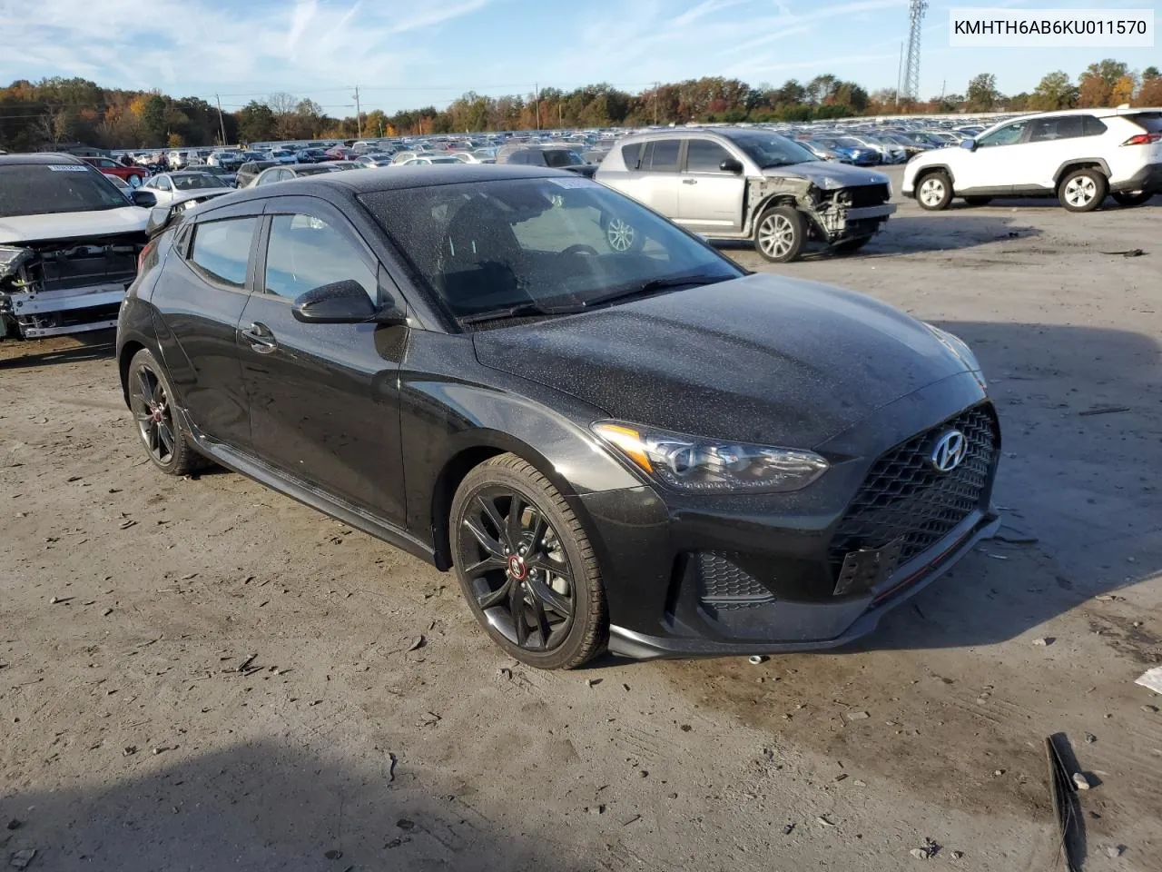 2019 Hyundai Veloster Turbo VIN: KMHTH6AB6KU011570 Lot: 79187734