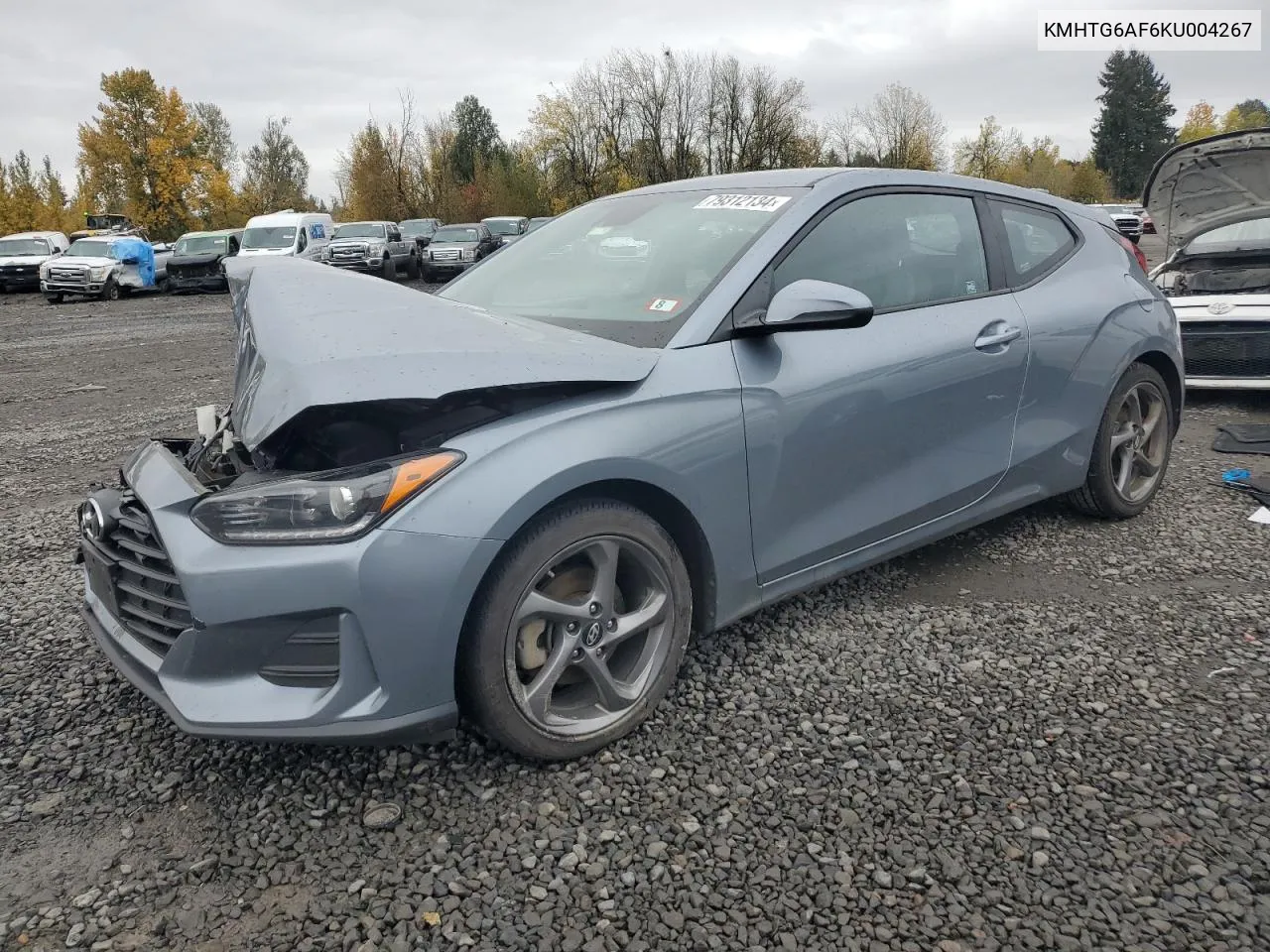 2019 Hyundai Veloster Base VIN: KMHTG6AF6KU004267 Lot: 79312134