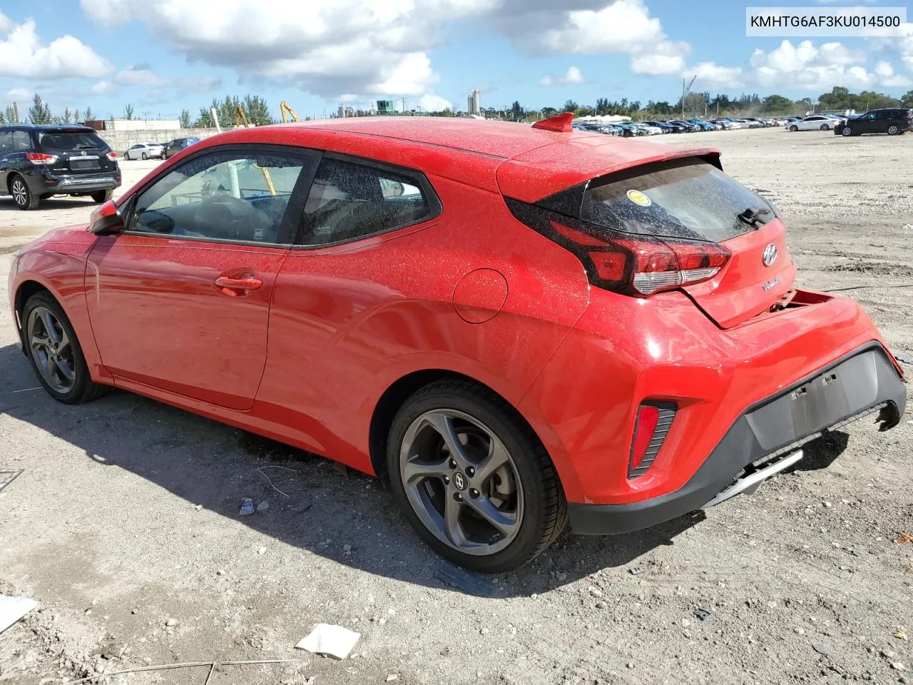 2019 Hyundai Veloster Base VIN: KMHTG6AF3KU014500 Lot: 80042384