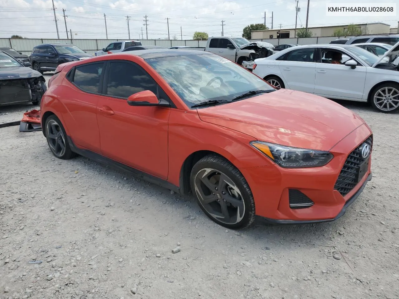 2020 Hyundai Veloster Turbo VIN: KMHTH6AB0LU028608 Lot: 65997364